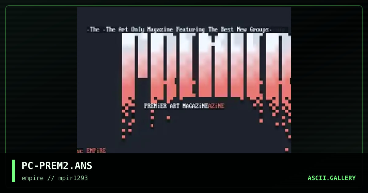 PC-PREM2.ANS, by primordial chowder, 1993