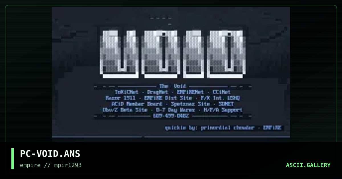 PC-VOID.ANS, by primordial chowder, 1993