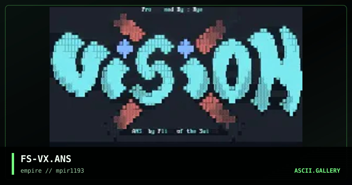 FS-VX.ANS, by flick of the switch, 1993