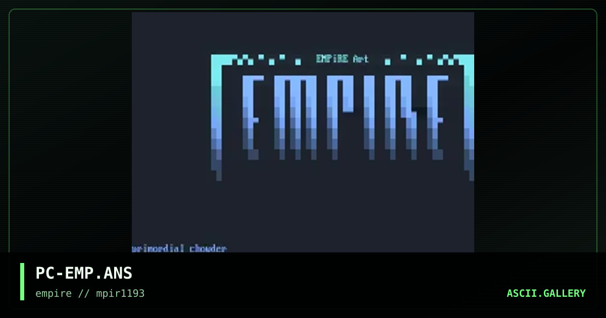 PC-EMP.ANS, by primordial chowder, 1993