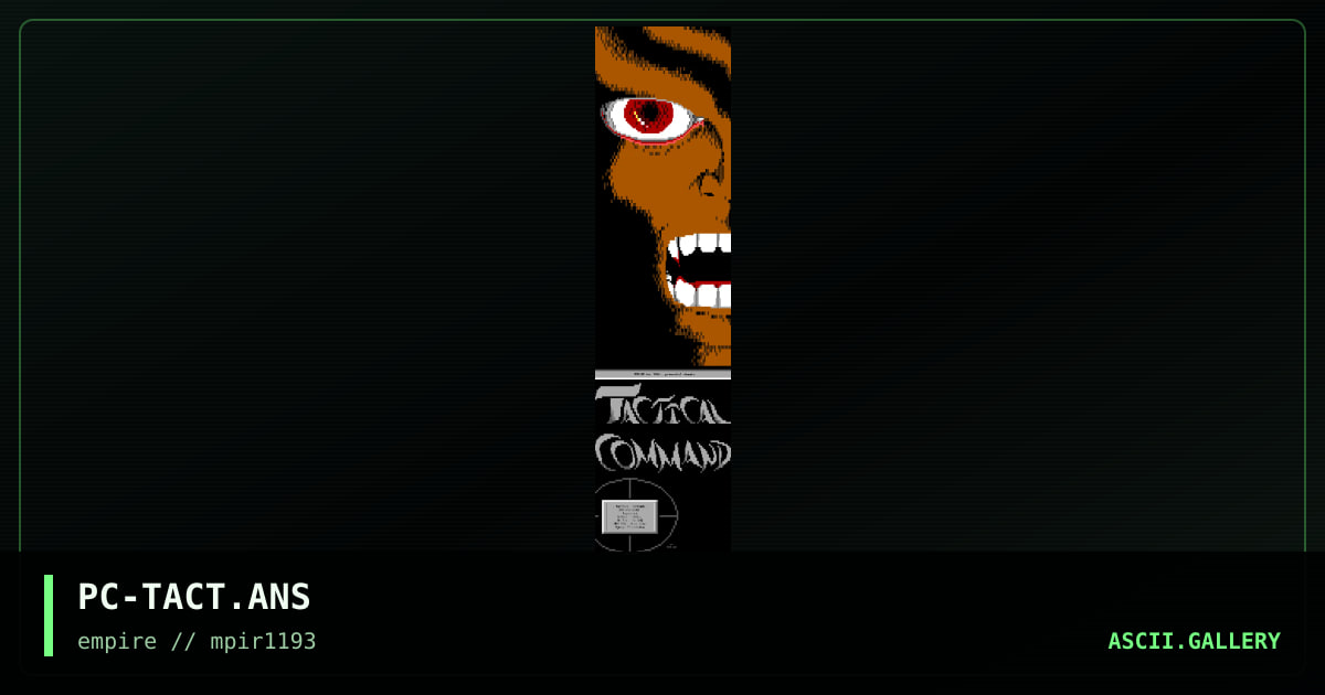 PC-TACT.ANS, by primordial chowder, 1993