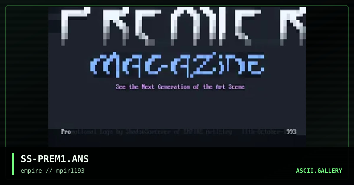 SS-PREM1.ANS, by shadowsorcerer, 1993