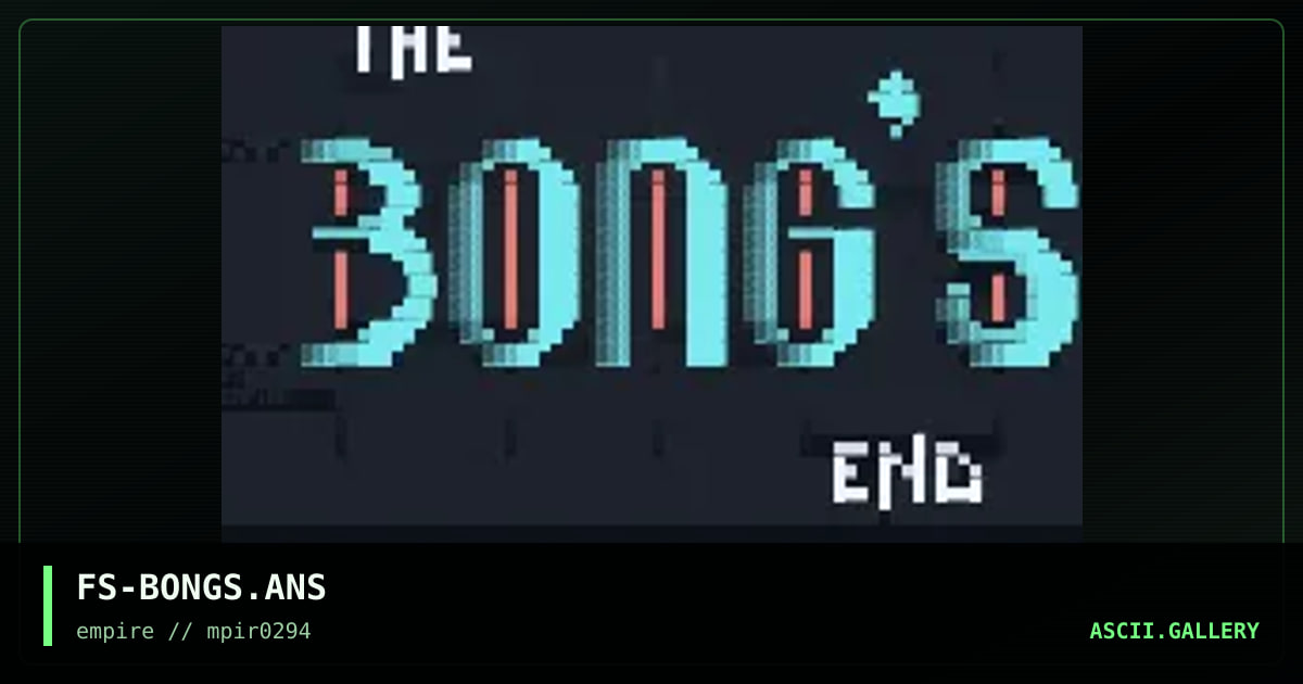 FS-BONGS.ANS, by flick of the switch, 1994