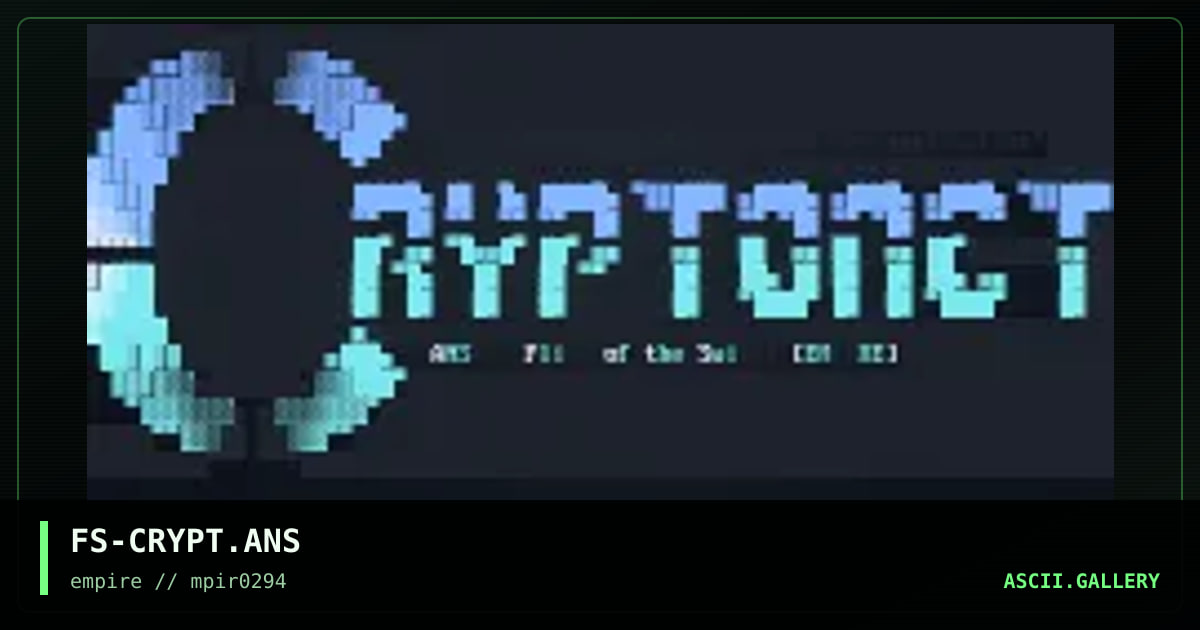 FS-CRYPT.ANS, by flick of the switch, 1994