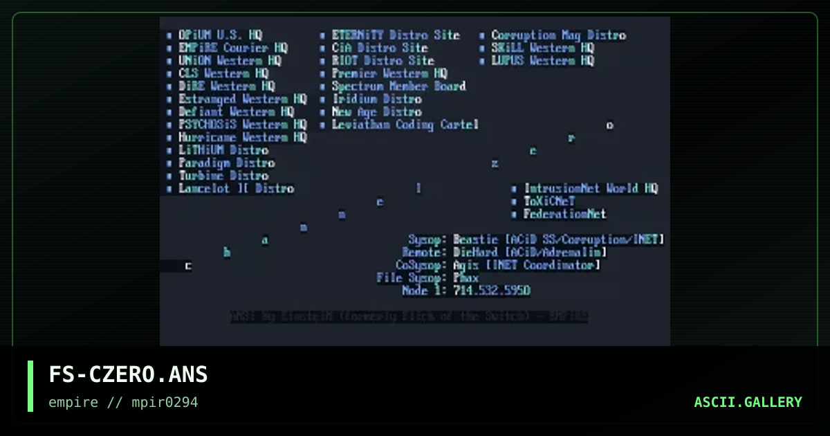 FS-CZERO.ANS, by flick of the switch, 1994