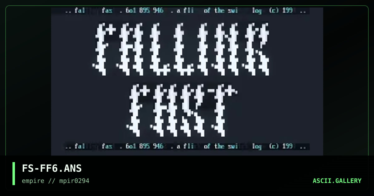 FS-FF6.ANS, by flick of the switch, 1994