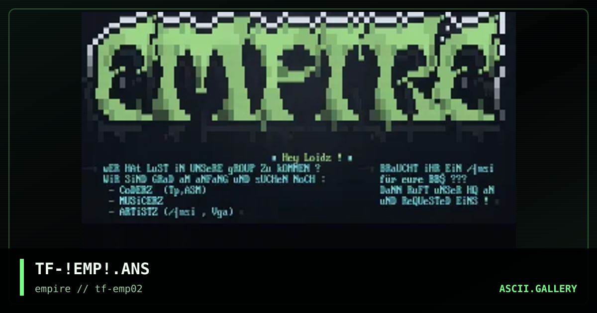 jOIn tHE ·empìre· !, by the fugutive, 1995