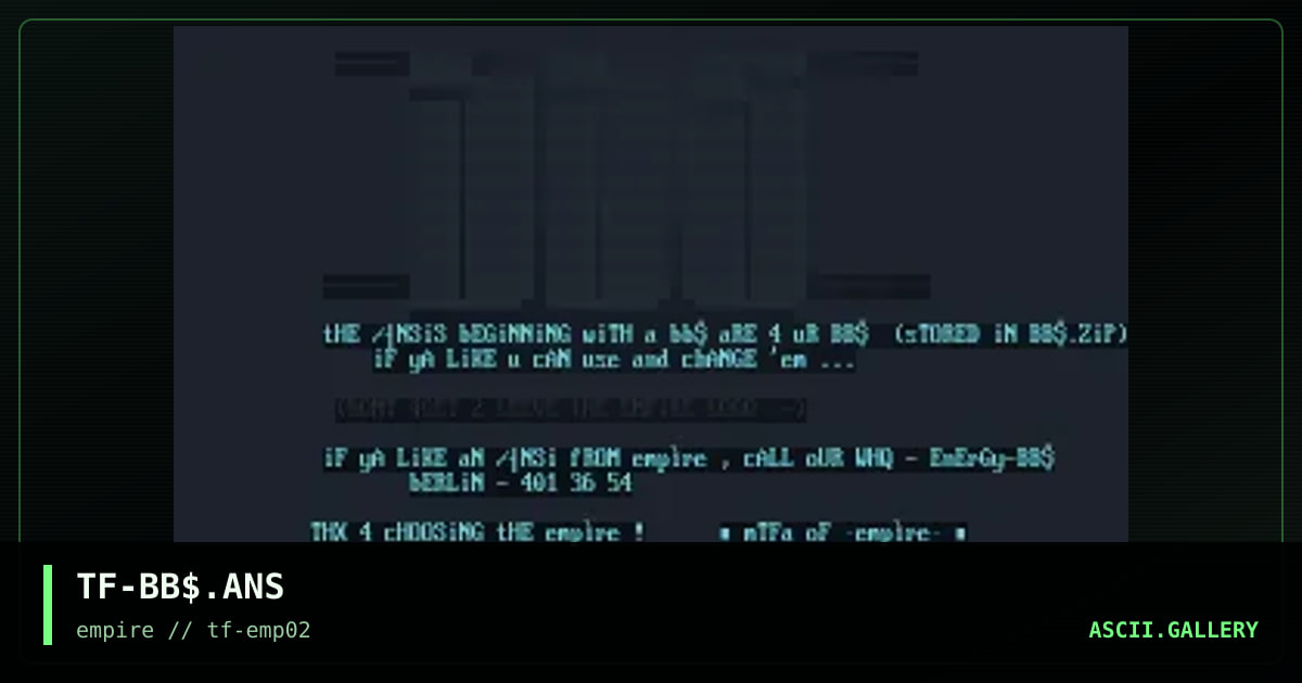 TF-BB$.ANS, by the fugutive, 1995