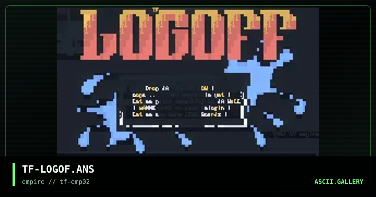 TF-LOGOF.ANS, by the fugutive, 1995