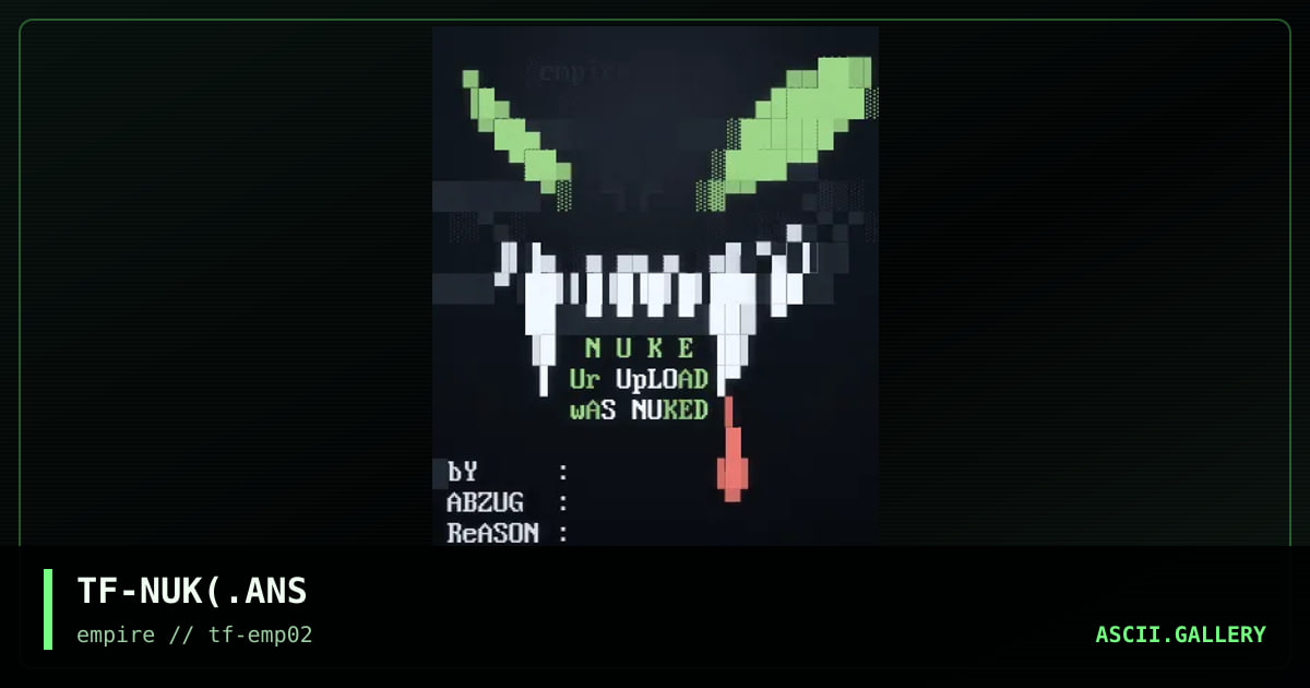 TF-NUK(.ANS, by the fugutive, 1995