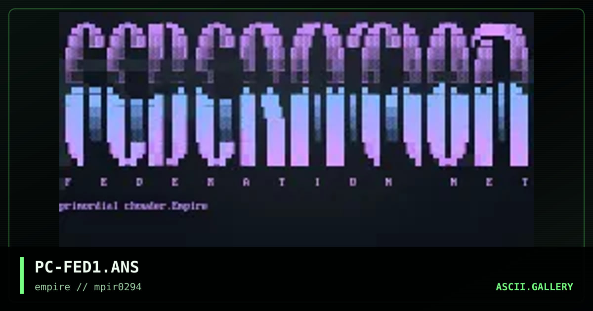 PC-FED1.ANS, by primordial chowder, 1994