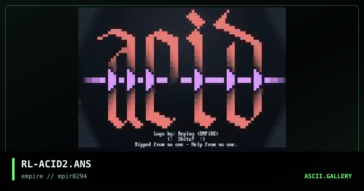 RL-ACID2.ANS, by replay, 1994