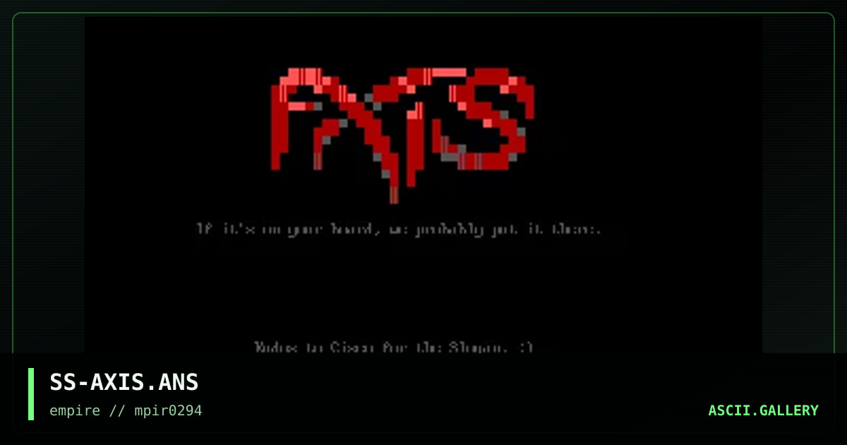 SS-AXIS.ANS, by seventh son, 1994