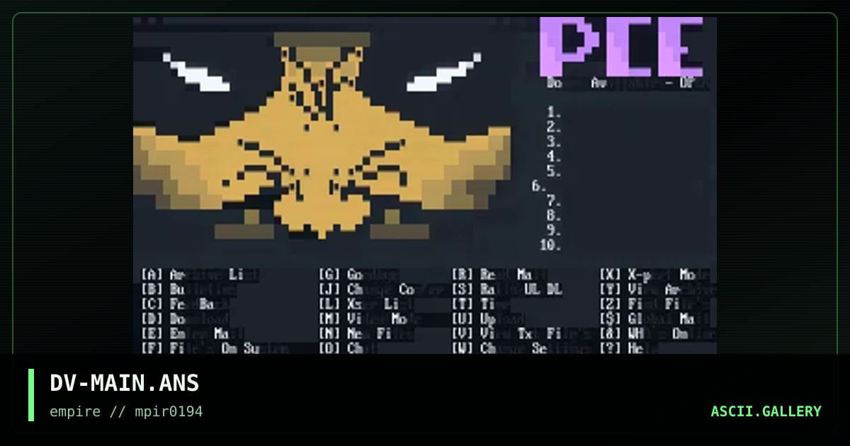 DV-MAIN.ANS, by dark vision, 1994