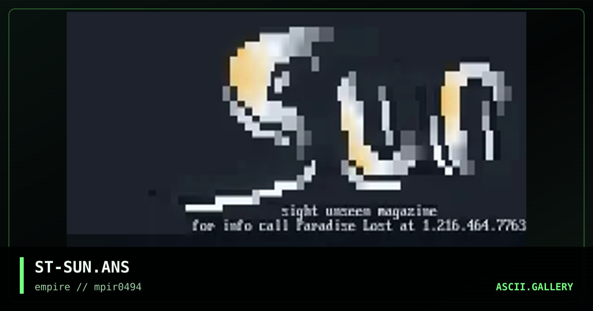 ST-SUN.ANS, by strychnine, 1994