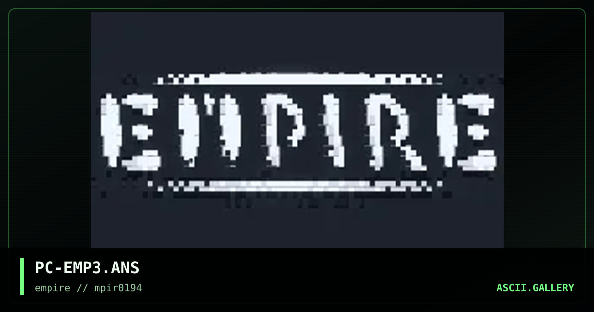 PC-EMP3.ANS, by primordial chowder, 1994