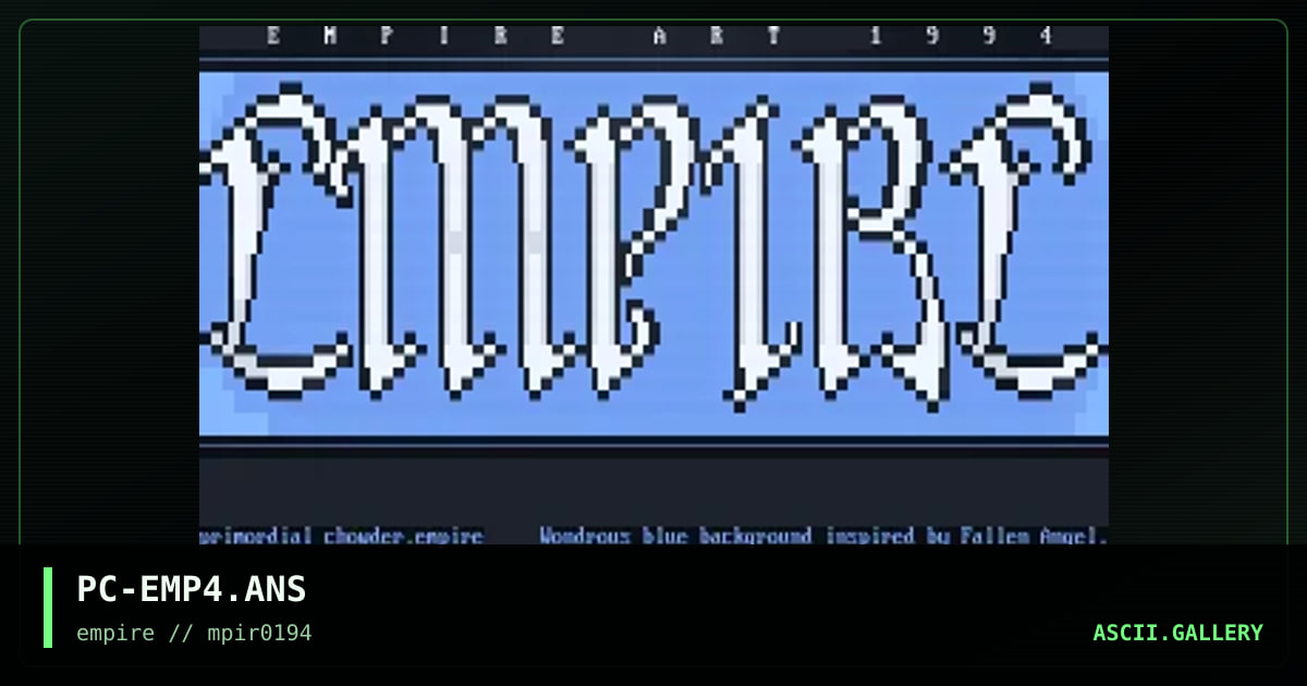 PC-EMP4.ANS, by primordial chowder, 1994