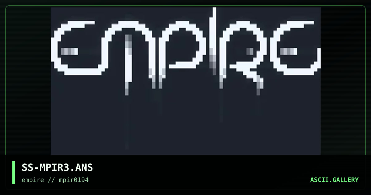 SS-MPIR3.ANS, by seventh son, 1994