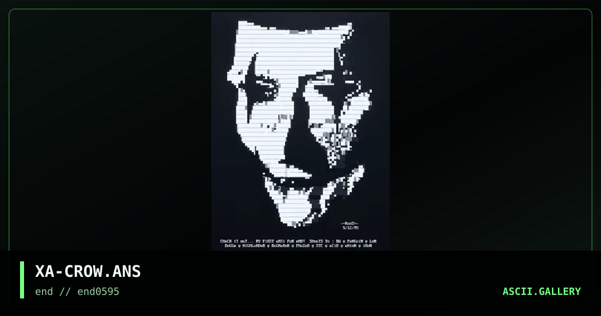 THe MaSK FRoM THe CRoW, by xaos, 1995