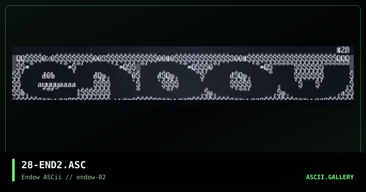 endow ascii, by number 28, 1995