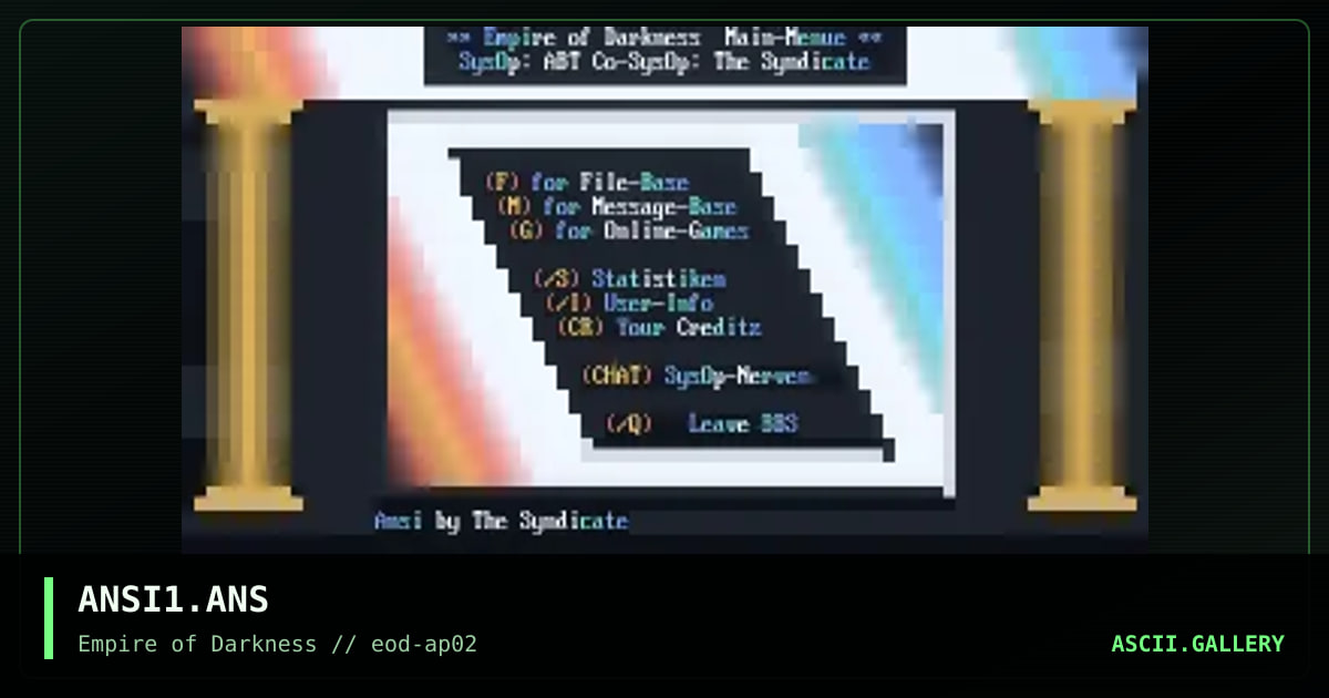 ANSI1.ANS, by the syndicate, 1994