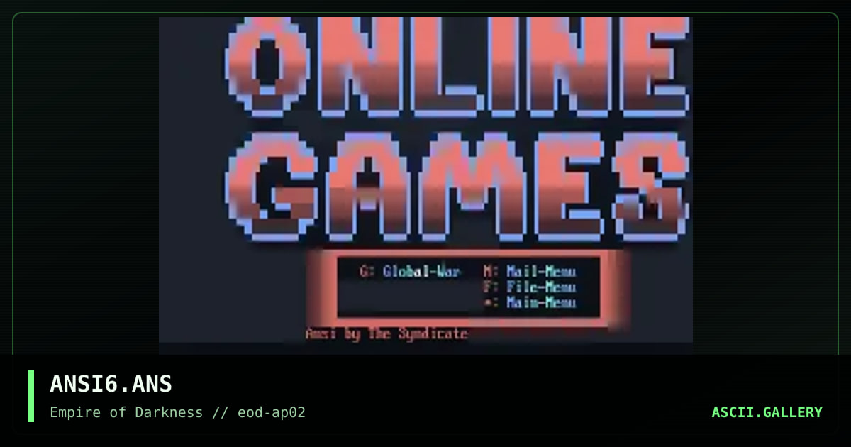 ANSI6.ANS, by the syndicate, 1994
