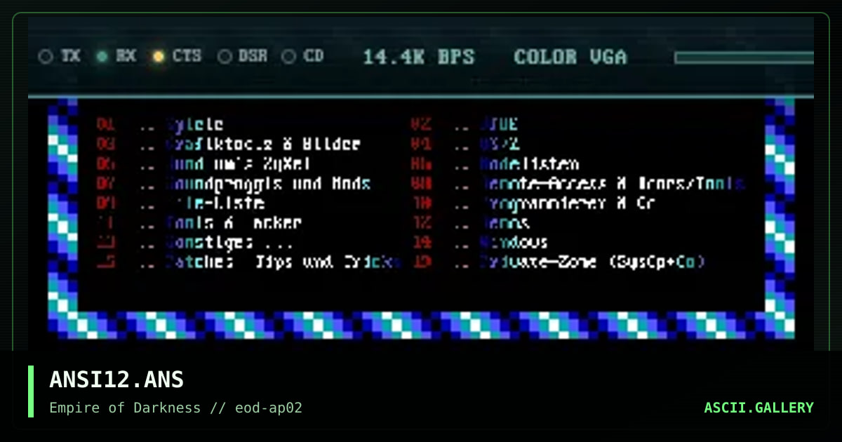 ANSI12.ANS, by the syndicate, 1994