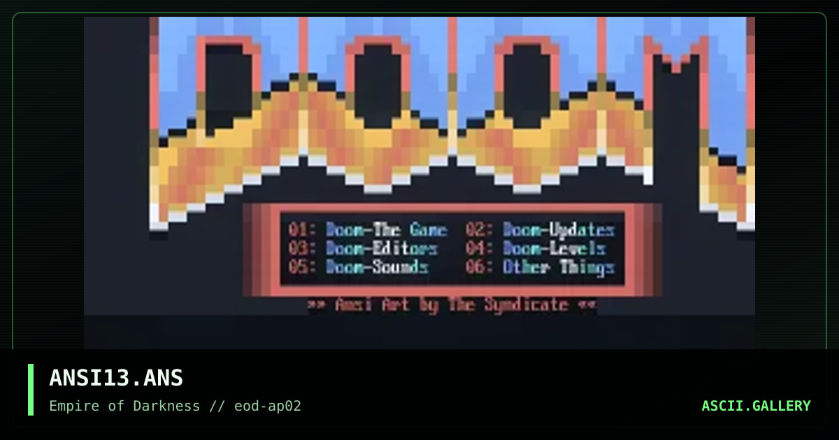 ANSI13.ANS, by the syndicate, 1994