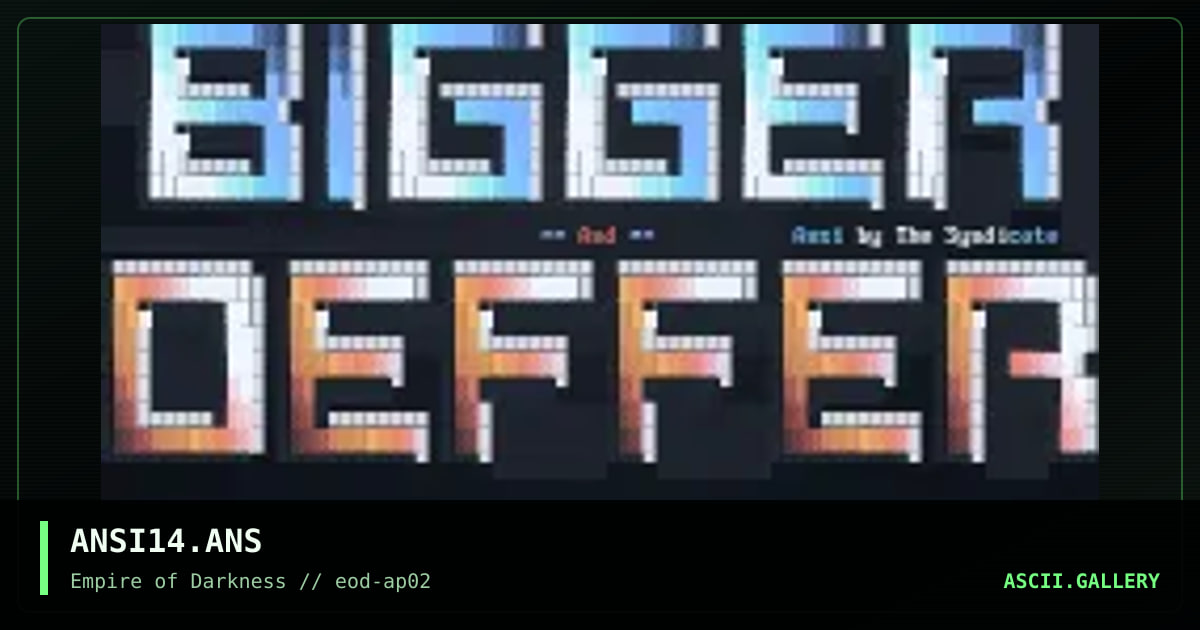 ANSI14.ANS, by the syndicate, 1994
