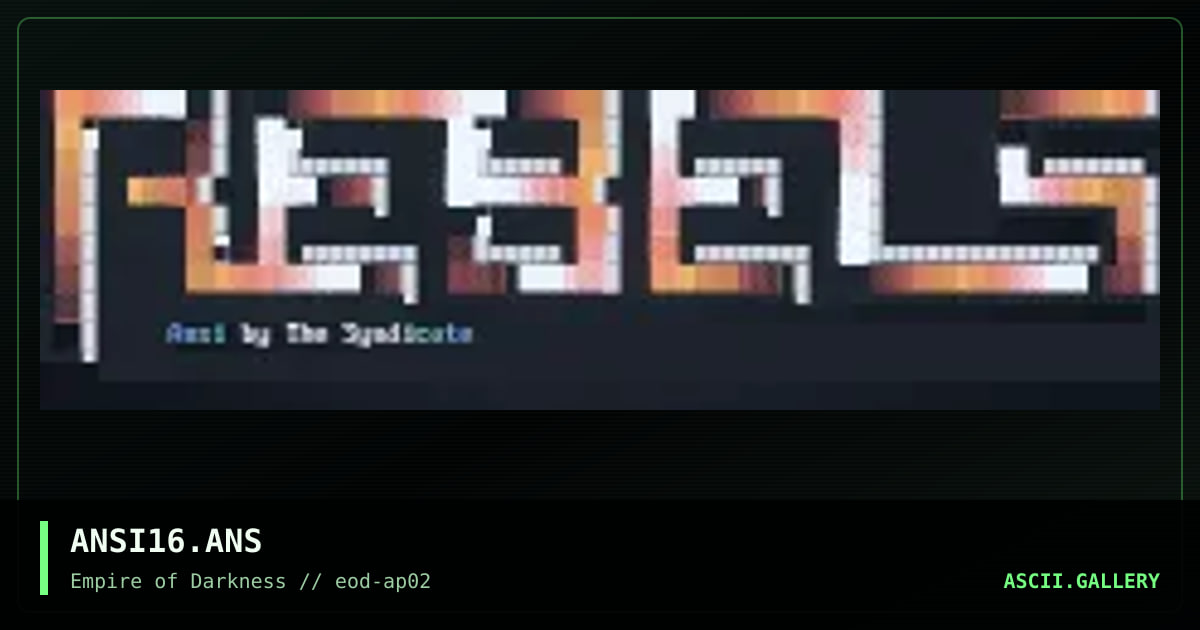 ANSI16.ANS, by the syndicate, 1994