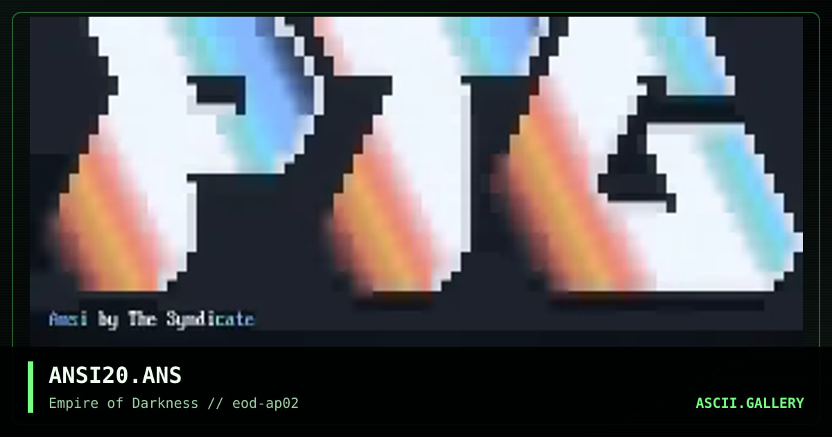 ANSI20.ANS, by the syndicate, 1994