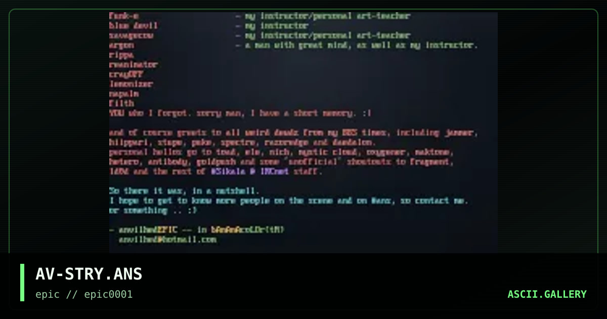 anvie's story, by anvilhed, 2000