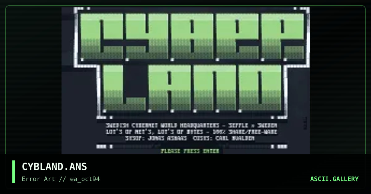 CYBLAND.ANS, by tosh10, 1994