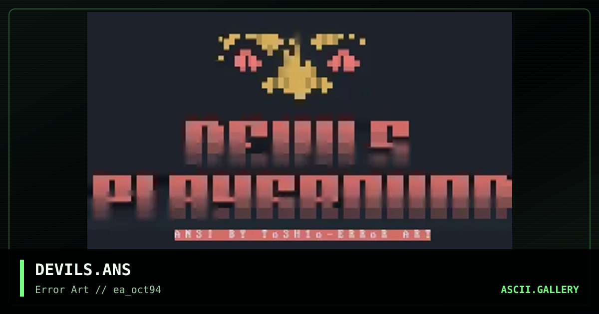 DEVILS.ANS, by tosh10, 1994