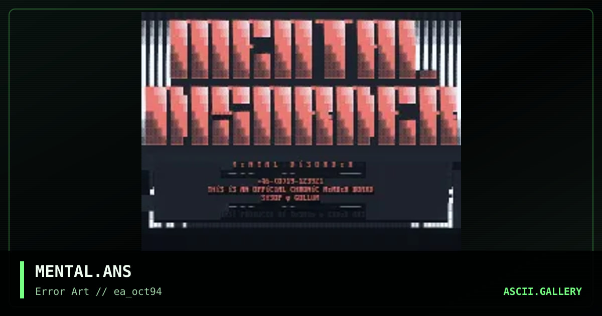 MENTAL.ANS, by tosh10, 1994