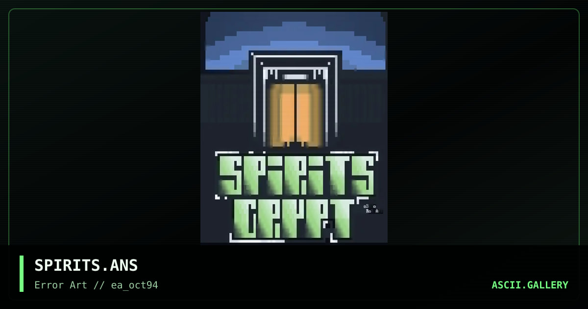 SPIRITS.ANS, by tosh10, 1994