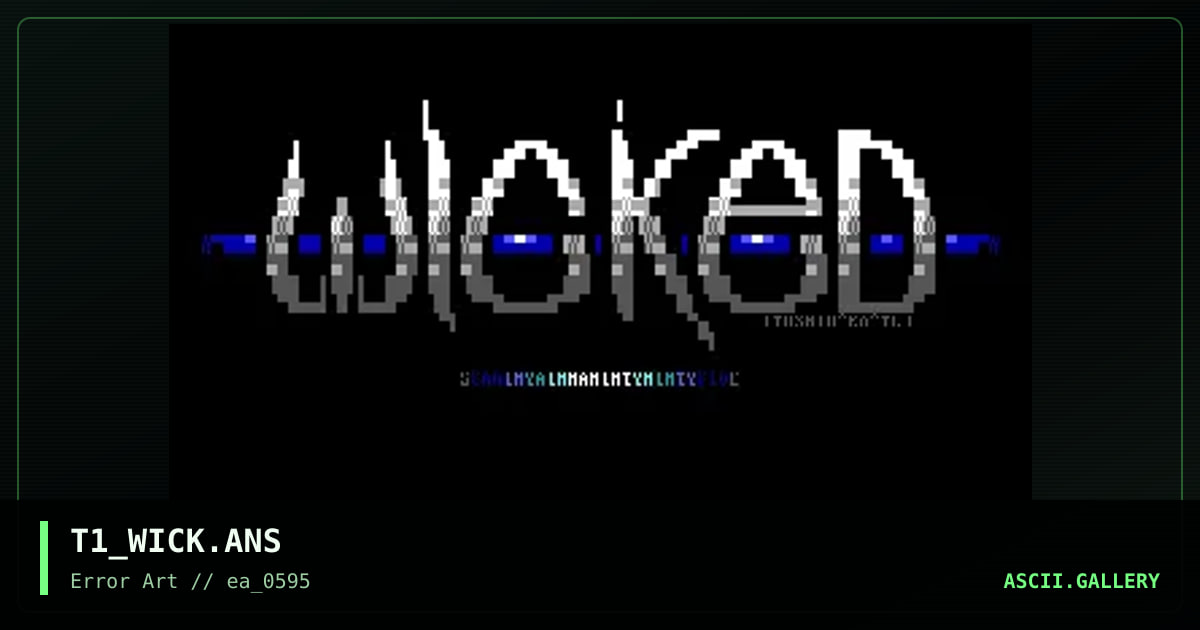 Wicked Logo, by tosh10, 1995