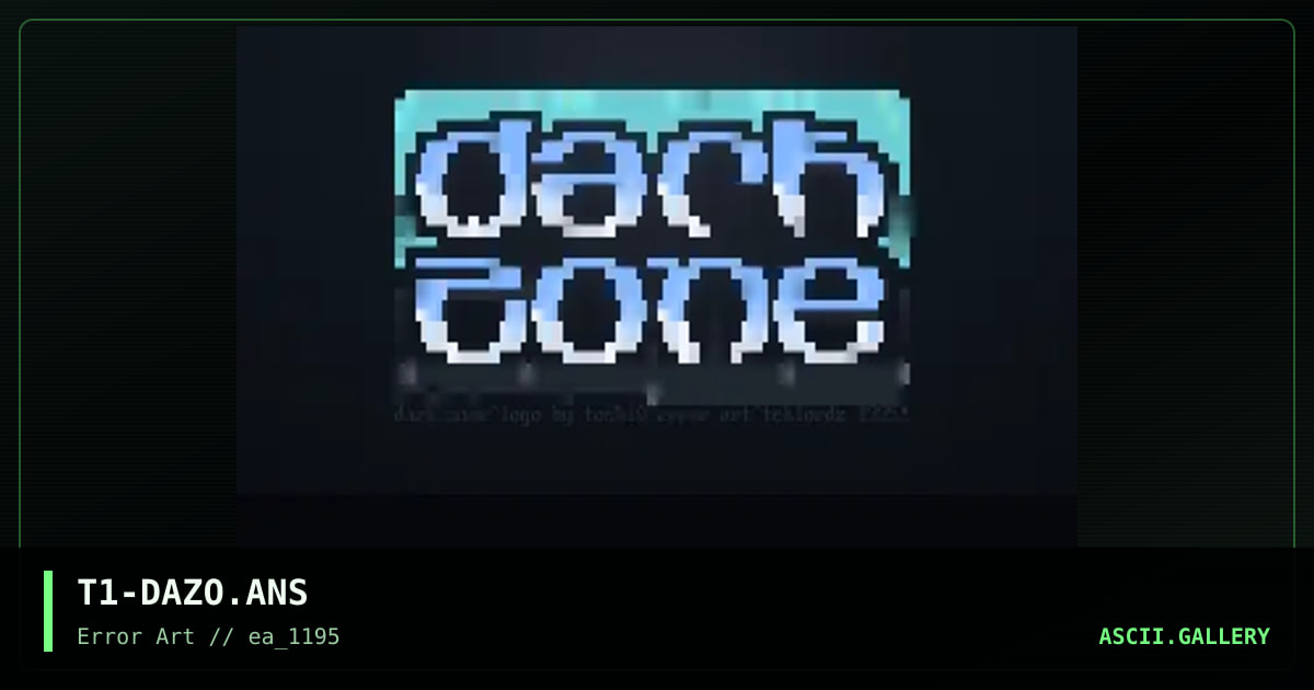 dark zone, by tosh10, 1995