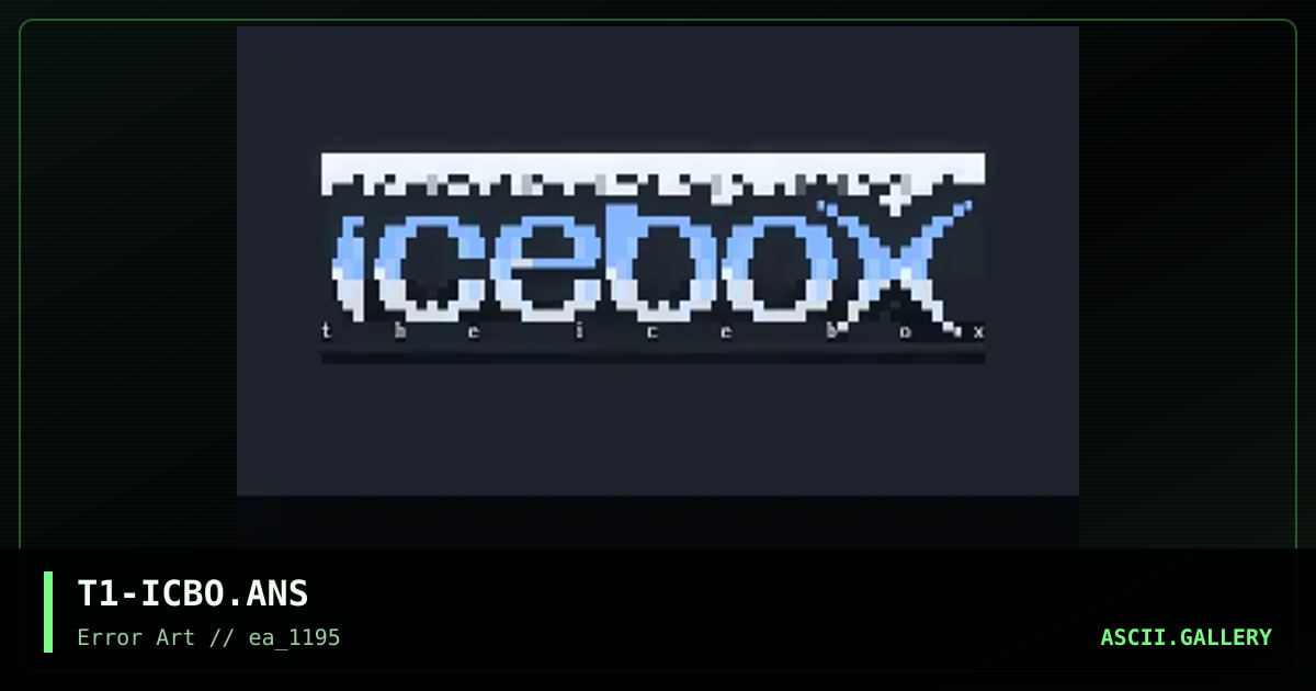 the ice box, by tosh10, 1995