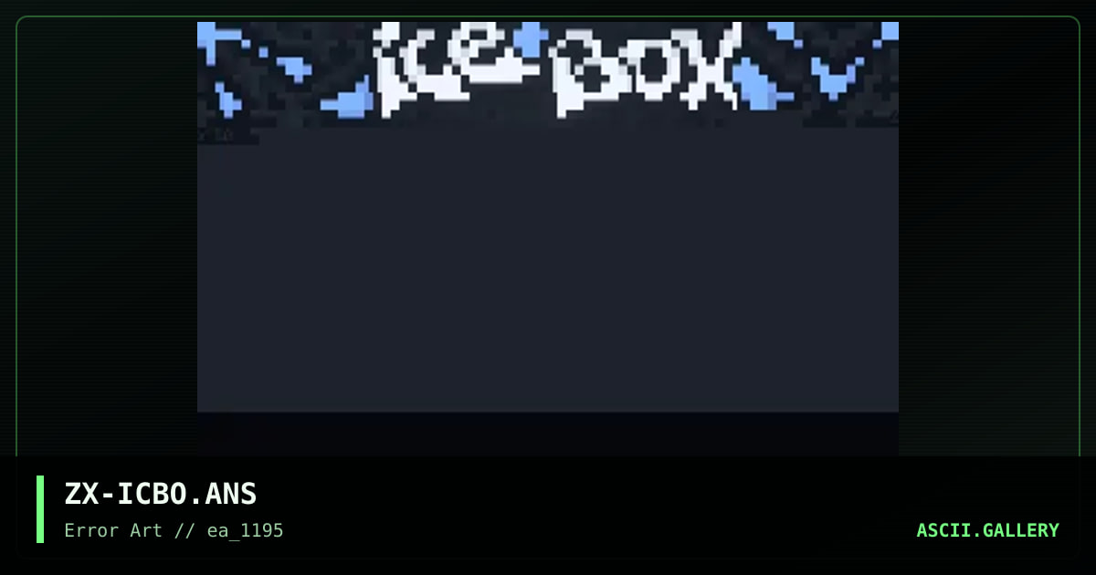 the ice box, by zix, 1995