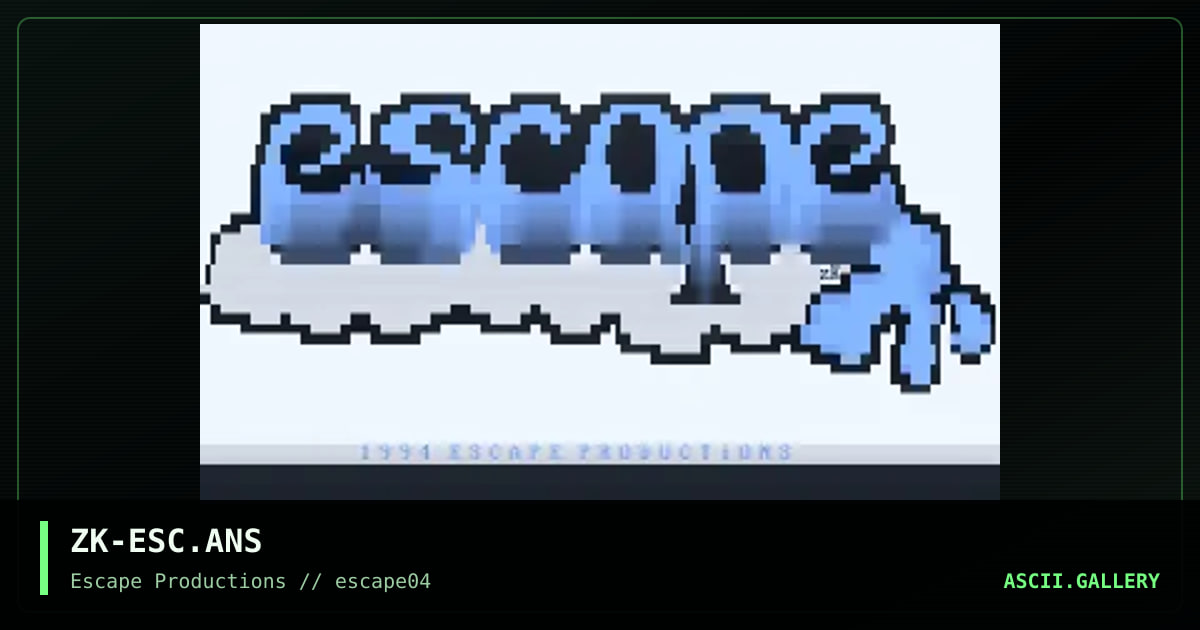 ZK-ESC.ANS, by zookeeper, 1994