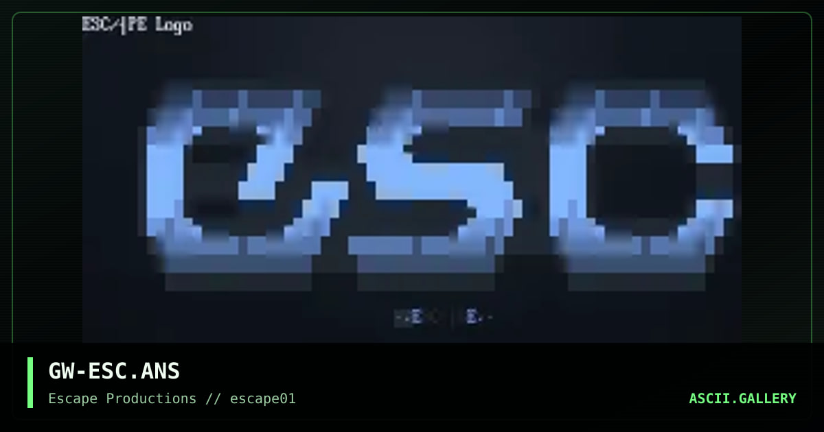 GW-ESC.ANS, by ghost walks inside, 1994