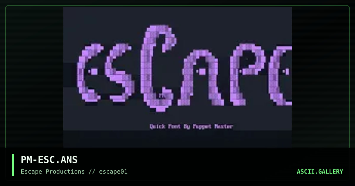 PM-ESC.ANS, by puppet master, 1994