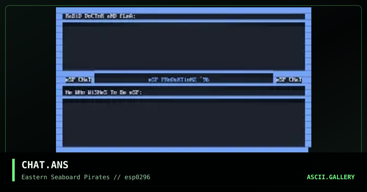 CHAT.ANS, by flea, rabid doctor, 1996