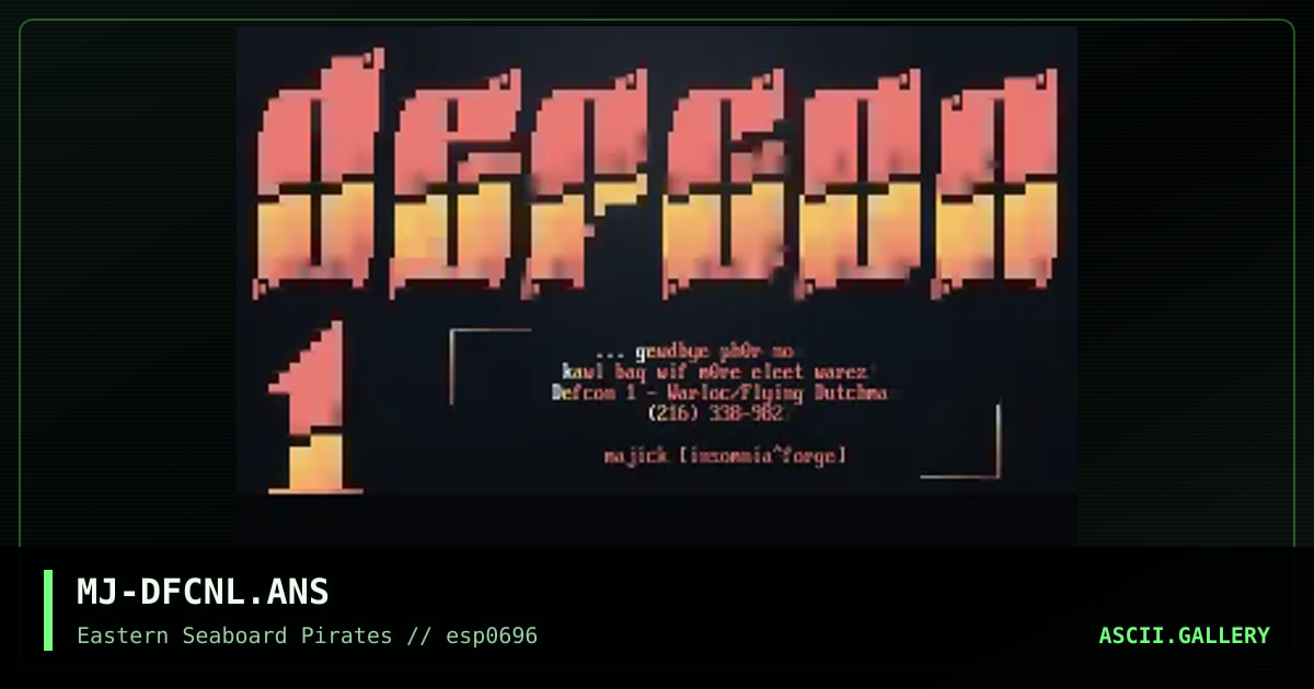 defcon 1 logoff, by majick, 1996