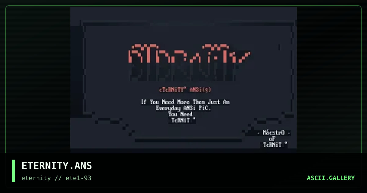 ETERNITY.ANS, by maestro, 1993