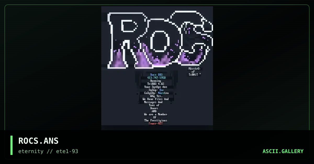 ROCS.ANS, by maestro, 1993