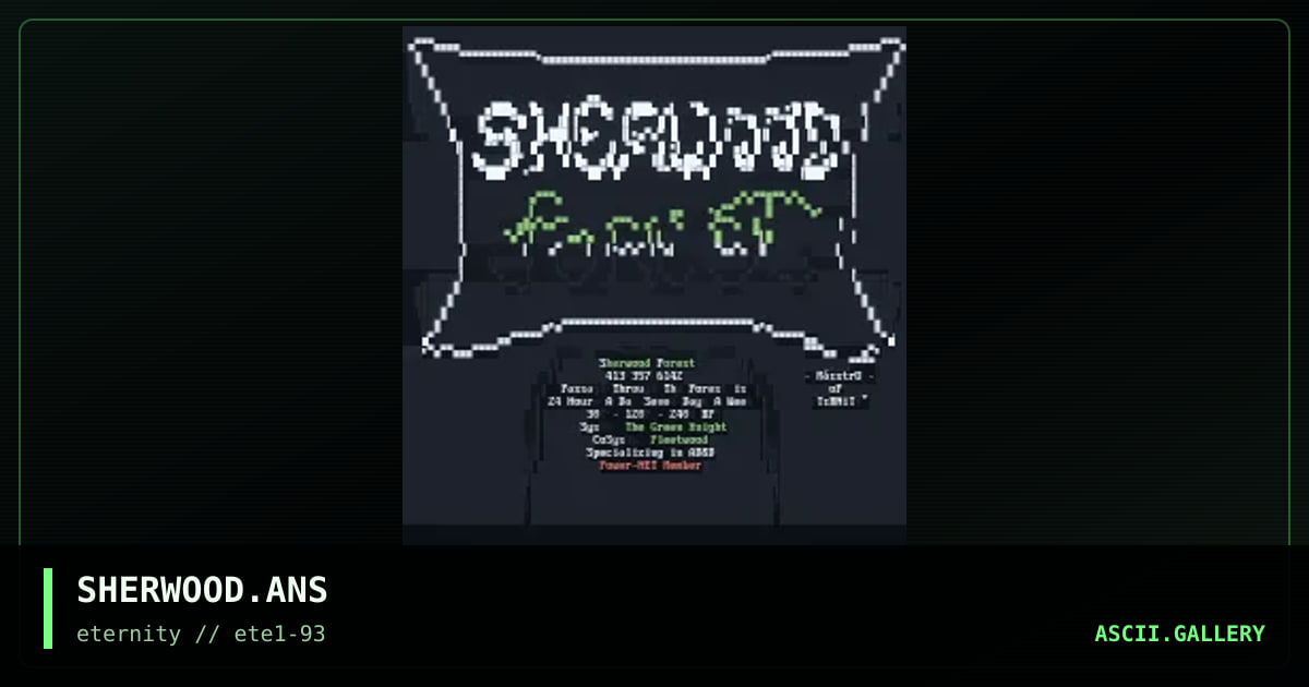 SHERWOOD.ANS, by maestro, 1993