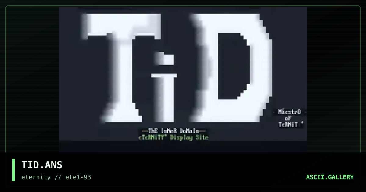 TID.ANS, by maestro, 1993