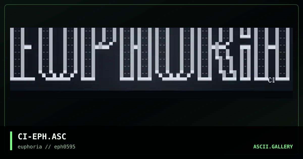 [logo] Euphoria, by criminally insane, 1995
